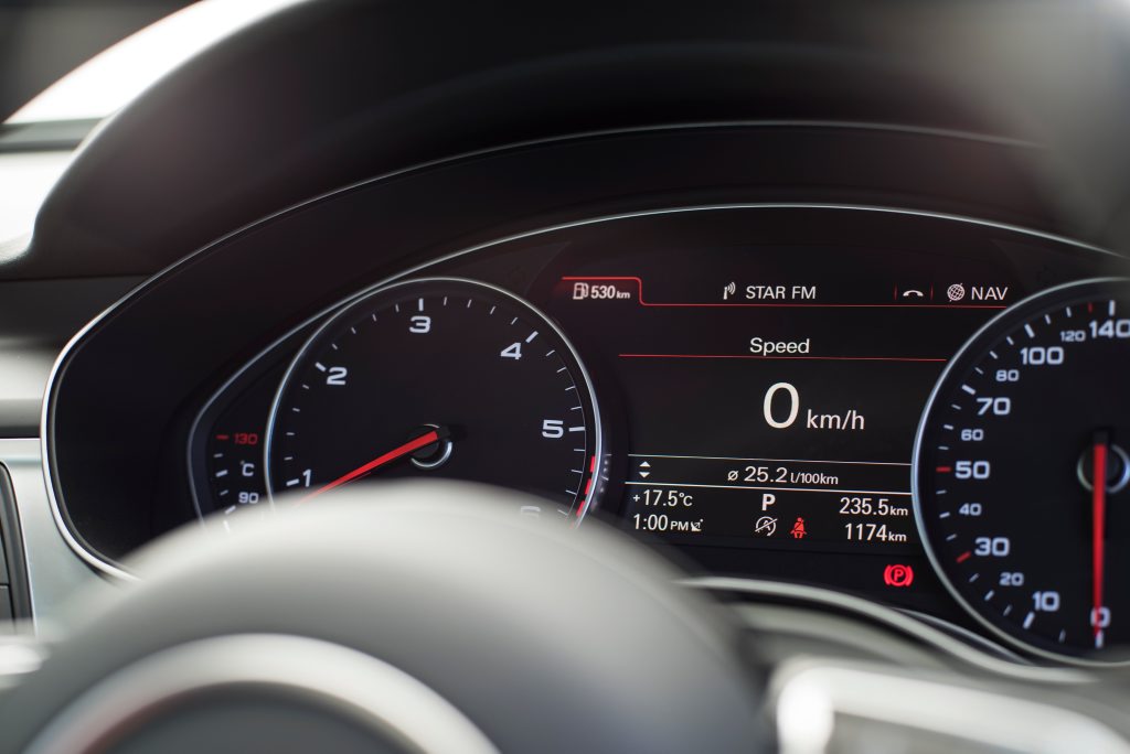 EASY READ: Instrument binnacle has tacho on the left, speedo on right and large central digital display. It's a gem. EASY READ: Instrument binnacle has tacho on the left, speedo on right and large central digital display. It's a gem.